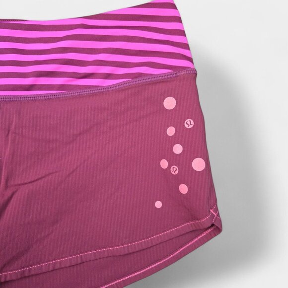Lululemon Wet Dry Warm Speed Shorts 6 Plum Pink Pull On Running Athletic - Picture 2 of 10